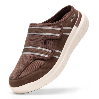 FitVille Men’S Wide Slippers With Arch Support House Slipper Mules‌ Breathable Adjustable  Orthopedic Indoor Walking Shoes