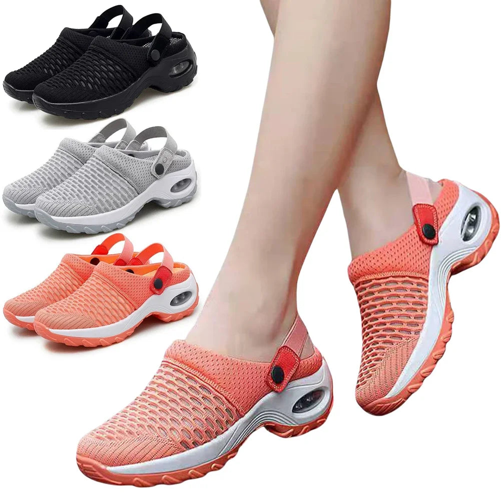 Mesh Orthopedic Clogs Arch Support Walking Shoes Breathable Outdoor Slippers for Women Mom's Gift