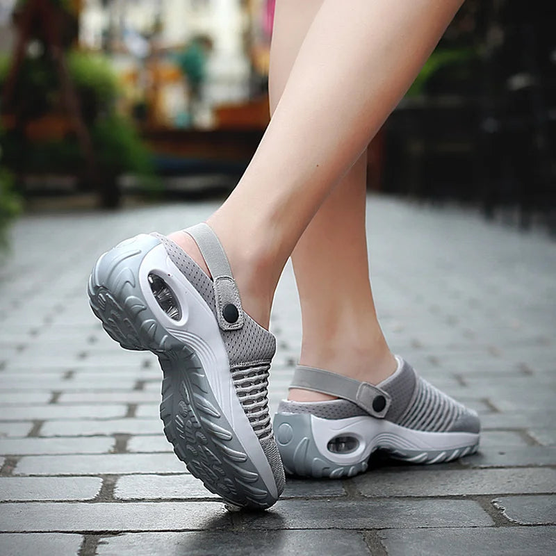 Mesh Orthopedic Clogs Arch Support Walking Shoes Breathable Outdoor Slippers for Women Mom's Gift