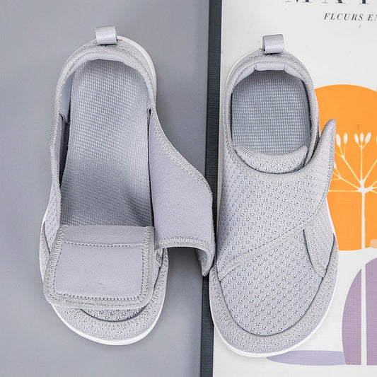 Open Shoes for Elderly Adjustable Diabetic Shoes Swollen Foot Fat Wide Hallux Valgus Bunion Orthopedics Thumb Eversion Men Women