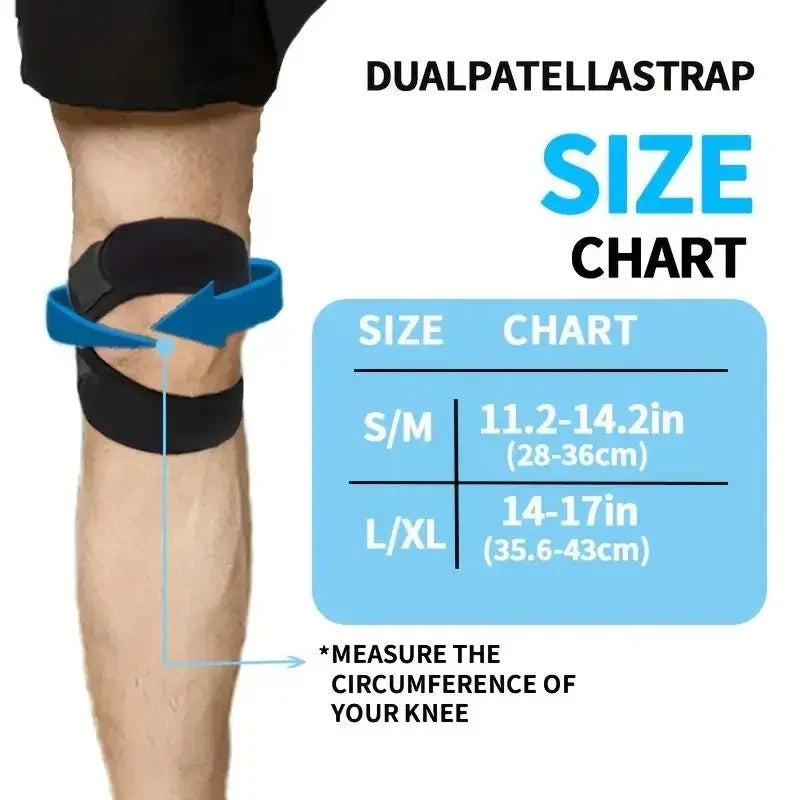 1 PCS Sports Kneepad Double Patellar Knee Patella Tendon Support Strap Brace Pad Protector Open Knee Wrap Band Fit ness Me