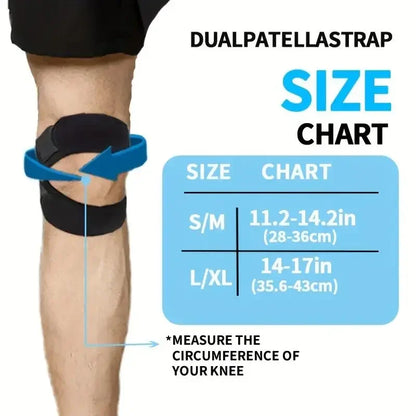 1 PCS Sports Kneepad Double Patellar Knee Patella Tendon Support Strap Brace Pad Protector Open Knee Wrap Band Fit ness Me