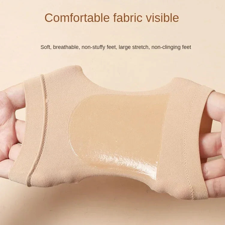 2Pcs Heel Protective Foot Cover Foot Heels Socks Silicone Anti-Crack Moisturizing Socks Unisex Pain Relief Feet Care Sock Black