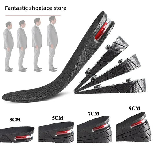 1Pair Height Increase Insole for Feet Templates 3/5/7/9cm Variable Height Shoes Insoles Men Women Shock Absorbing Growing Sole