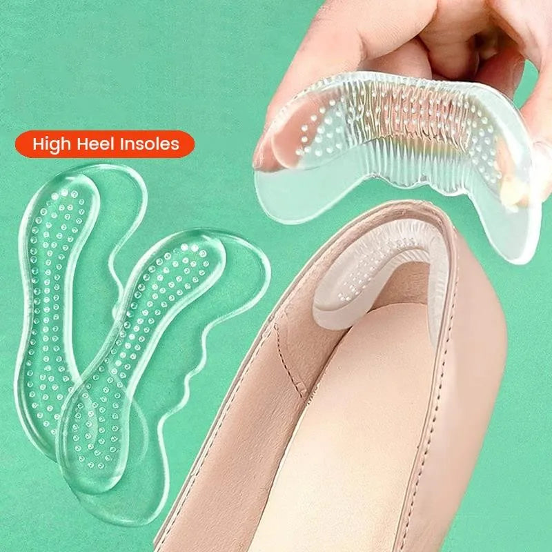 Silicone Gel Insoles for Shoes Women High Heel Liner Grips Protector Sticker Anti-Wear Shoe Heel Pad Foot Pain Relief Inserts