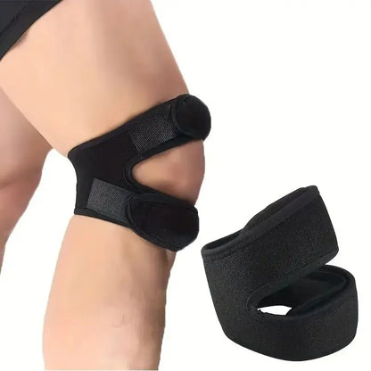 1 PCS Sports Kneepad Double Patellar Knee Patella Tendon Support Strap Brace Pad Protector Open Knee Wrap Band Fit ness Me